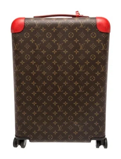 Pre-owned Louis Vuitton Monogram Horizon 55 Coquelicot Suitcase In Multi