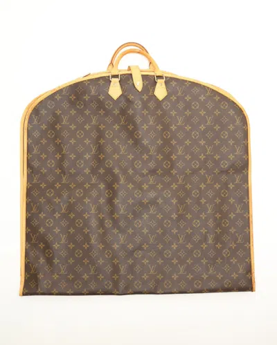Pre-owned Louis Vuitton Monogram Housse Porte Habits Garment Cover In Brown