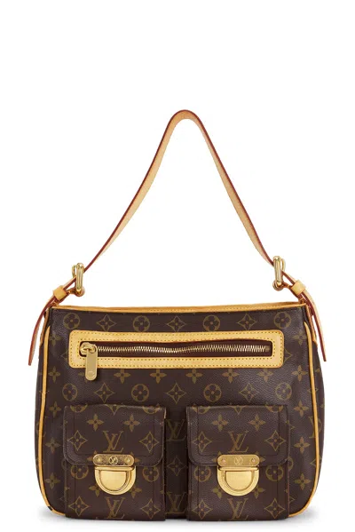 Pre-owned Louis Vuitton Monogram Hudson Gm Shoulder Bag In Brown