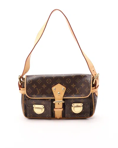 Pre-owned Louis Vuitton Monogram Hudson Pm Bag In Brown