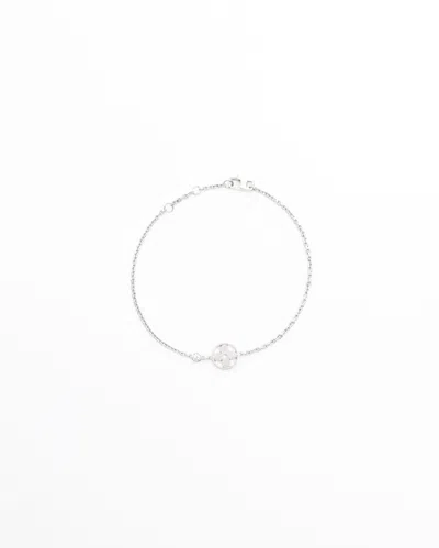 Pre-owned Louis Vuitton Monogram Idylle Diamond 18kt White Gold Bracelet In Silver
