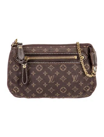 Pre-owned Louis Vuitton Monogram Idylle Pochette Accessoires Mini In Brown