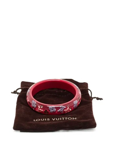 Pre-owned Louis Vuitton Monogram Inclusion Bangle In Red