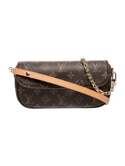 Pre-owned Louis Vuitton Monogram Ivy Wallet On Chain In Brown