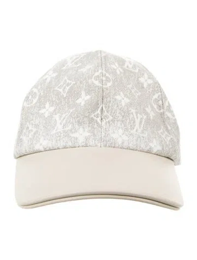 Pre-owned Louis Vuitton Monogram Jacquard Denim Cap In Neutrals