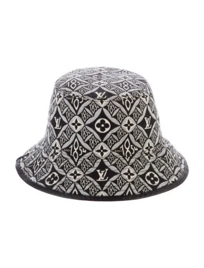Pre-owned Louis Vuitton Monogram Jacquard 'since 1854' Bucket Hat In Black