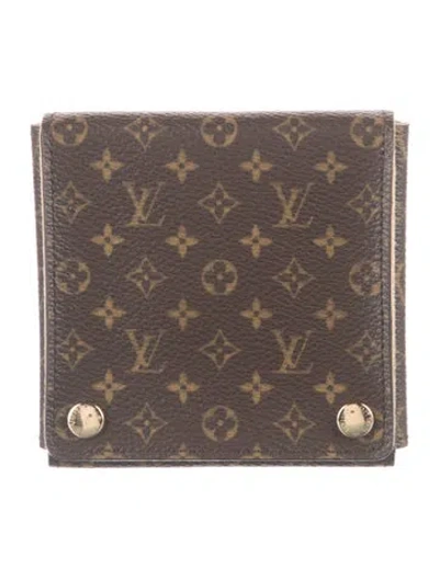 Pre-owned Louis Vuitton Monogram Jewelry Case In Brown