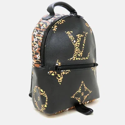 Pre-owned Louis Vuitton Monogram Jungle Palm Springs Pm Backpack Leopard Print Black And Brown