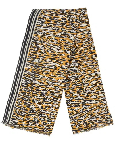 Pre-owned Louis Vuitton Monogram Jungle Print Scarf - '10s (authentic Pre-loved) In Orange