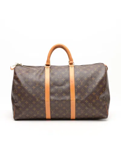 Pre-owned Louis Vuitton Monogram Keepall 50 Weekend Bag