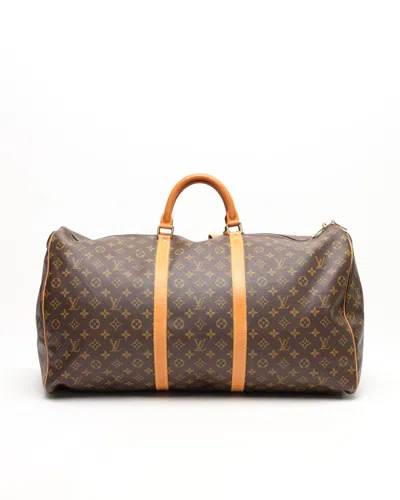 Pre-owned Louis Vuitton Monogram Keepall 60 Weekend Bag