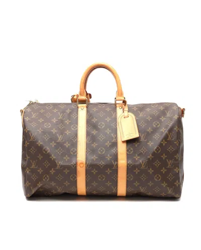 Louis Vuitton Monogram Keepall Bandoulière 45 Weekend Bag In Brown