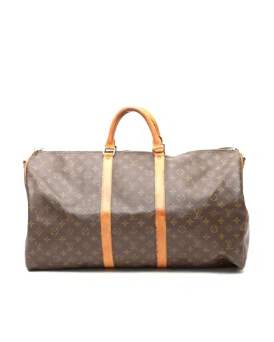 Louis Vuitton Monogram Keepall Bandoulière 55 Weekend Bag In Brown