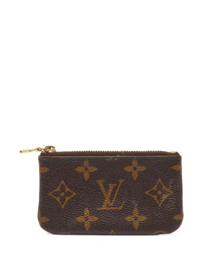 Pre-owned Louis Vuitton Monogram Key Pouch In Brown