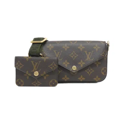 Pre-owned Louis Vuitton Monogram Khaki Marron Monogram Monogram Pochette Pouch Shoulder Bag ()