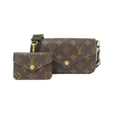 Pre-owned Louis Vuitton Monogram Khaki Marron Monogram Monogram Pochette Pouch Shoulder Bag ()