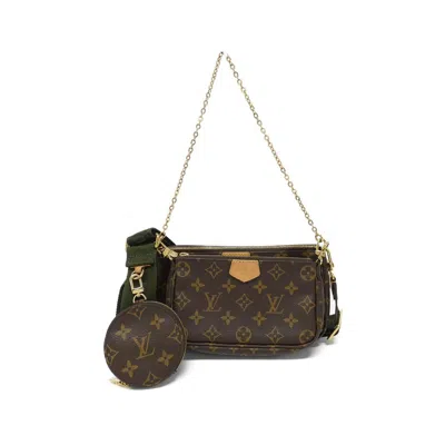 Pre-owned Louis Vuitton Monogram Khaki Marron Monogram Monogram Pochette Shoulder Bag ()