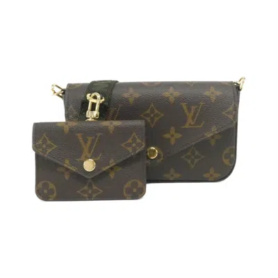Pre-owned Louis Vuitton Monogram Khaki Marron Monogram Monogram Pochette Shoulder Bag ()