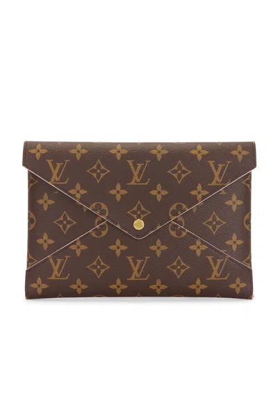 Pre-owned Louis Vuitton Monogram Kirigami Gm Pochette In Brown