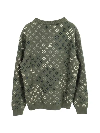 Pre-owned Louis Vuitton Monogram Knit Sweater In Green