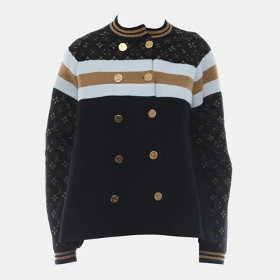 Pre-owned Louis Vuitton Monogram Knitted Jacket S In Black