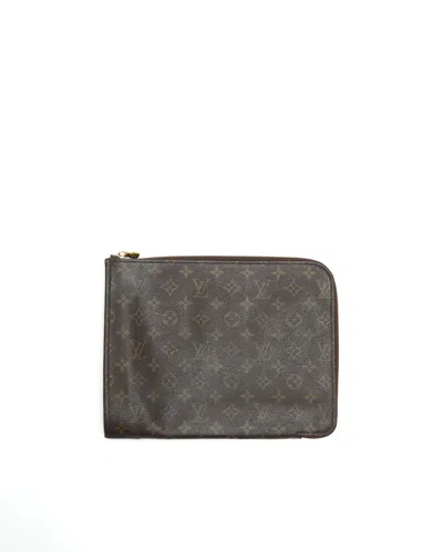 Pre-owned Louis Vuitton Monogram Laptop Case, Size 13-inch In Brown