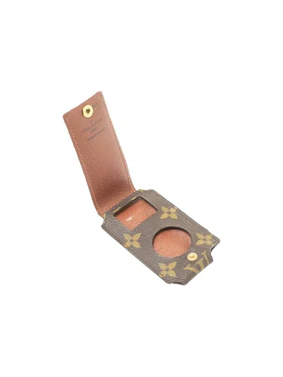 Pre-owned Louis Vuitton Monogram Leather Case 100mm In Brown