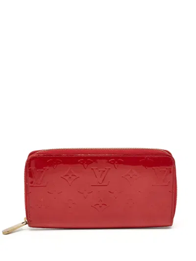Pre-owned Louis Vuitton Monogram Leather Wallet In Red