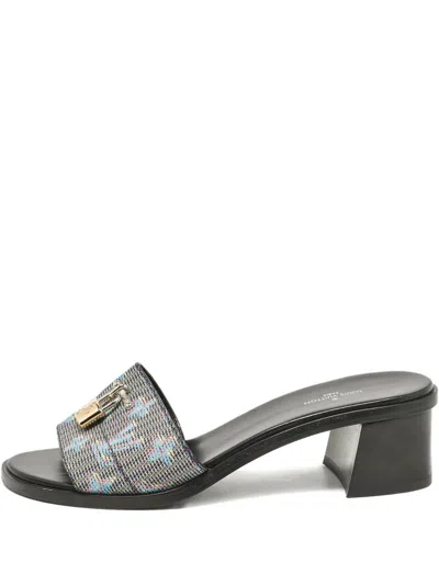 Pre-owned Louis Vuitton Monogram Lock Sandals