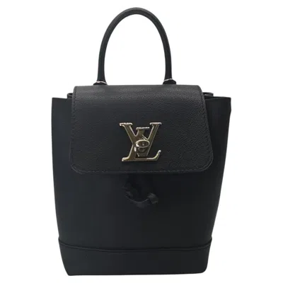 Pre-owned Louis Vuitton Monogram Lockme Mini Backpack In Black