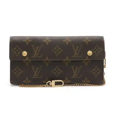 Pre-owned Louis Vuitton Monogram Long Wallet (bi-fold) () In Brown