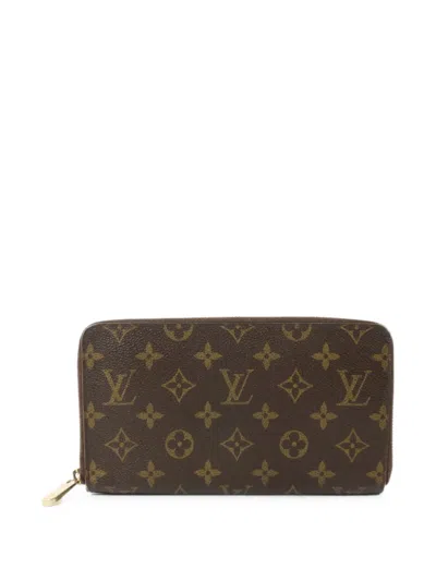 Pre-owned Louis Vuitton Monogram Long Wallet In Brown