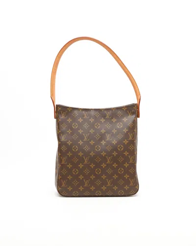Pre-owned Louis Vuitton Monogram Looping Gm Bag In Brown