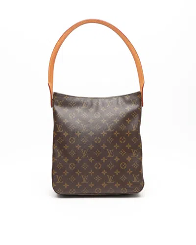 Pre-owned Louis Vuitton Monogram Looping Gm Shoulder Bag In Brown