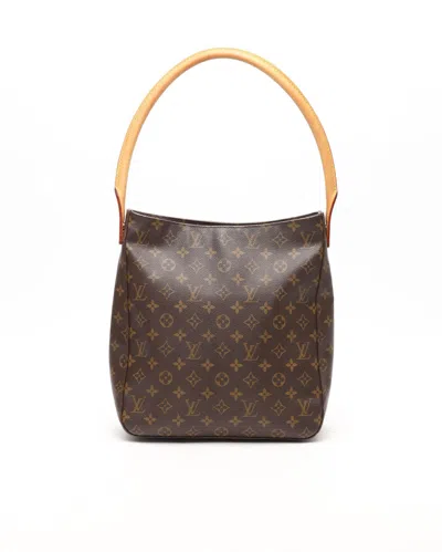 Pre-owned Louis Vuitton Monogram Looping Gm Shoulder Bag In Brown