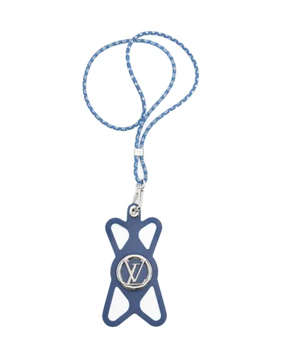 Pre-owned Louis Vuitton Monogram Louise Phone Holder In Blue