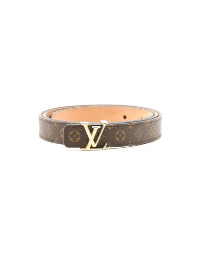 Pre-owned Louis Vuitton Monogram Lv Belt, Size 80 In Brown