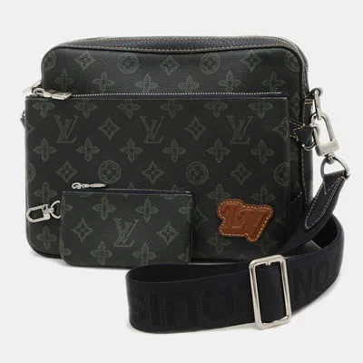 Pre-owned Louis Vuitton Monogram Lv Fall Collection Trio Messenger Bag In Black