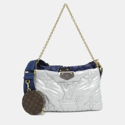 Pre-owned Louis Vuitton Monogram (lv Pillow) Maxi Multi Pochette Accessoires Shoulder Bag In Silver