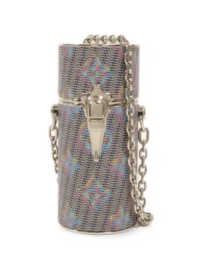 Pre-owned Louis Vuitton Monogram Lv Pop Lipstick Case In Silver