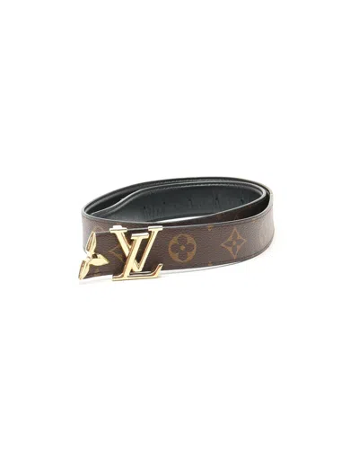 Louis Vuitton Monogram Lv Reversible Belt, Size 80 In Brown