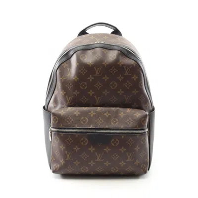 Pre-owned Louis Vuitton Monogram Macassar Black Brown Monogram Macassar Coated Canvas Backpack () In Multi