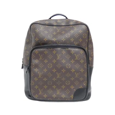 Pre-owned Louis Vuitton Monogram Macassar Black Marron Monogram Macassar Backpack ()