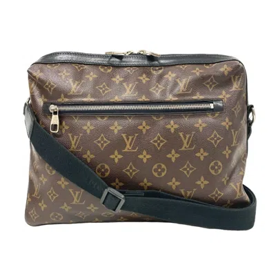 Pre-owned Louis Vuitton Monogram Macassar Brown Leather Shoulder Bag ()