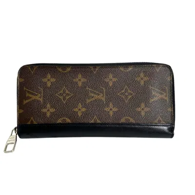 Pre-owned Louis Vuitton Monogram Macassar Brown Monogram Leather Long Wallet (bi-fold) ()