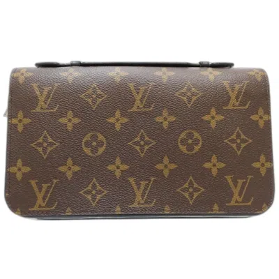 Pre-owned Louis Vuitton Monogram Macassar Brown Monogram Macassar Monogram Long Wallet (bi-fold) ()