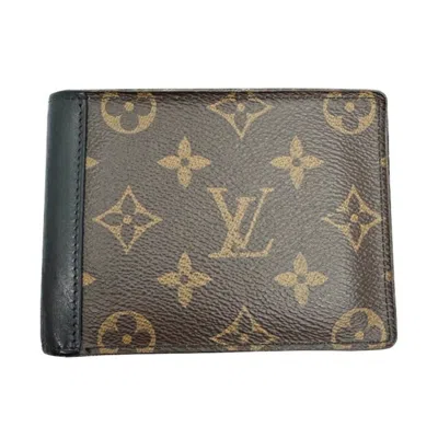 Pre-owned Louis Vuitton Monogram Macassar Brown Monogram Macassar Monogram Wallet (bi-fold) ()