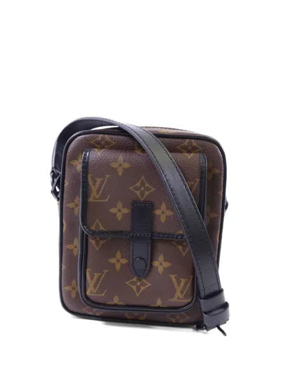 Pre-owned Louis Vuitton Monogram Macassar Christopher Crossbody Bag In Brown