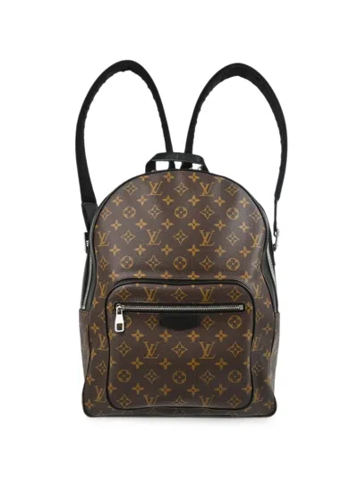 Pre-owned Louis Vuitton Monogram Macassar Josh Backpack In Brown