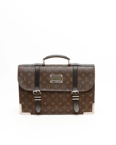 Pre-owned Louis Vuitton Monogram Macassar Larry Business Bag
